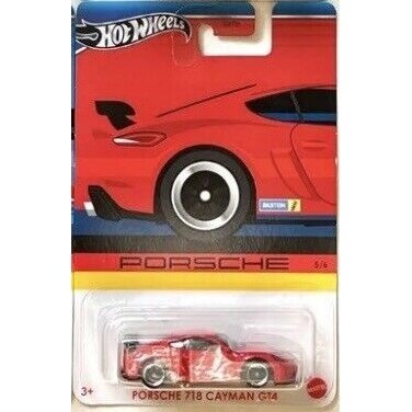 Hot Wheels Porsche Celebration Modeliukas Porsche 718 Cayman GT4 (yra Sandėlyje)