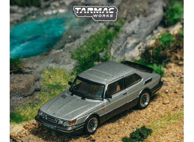 PRE-ORD3R Tarmac Modeliukas 1/64 Saab 900 Turbo, silver
