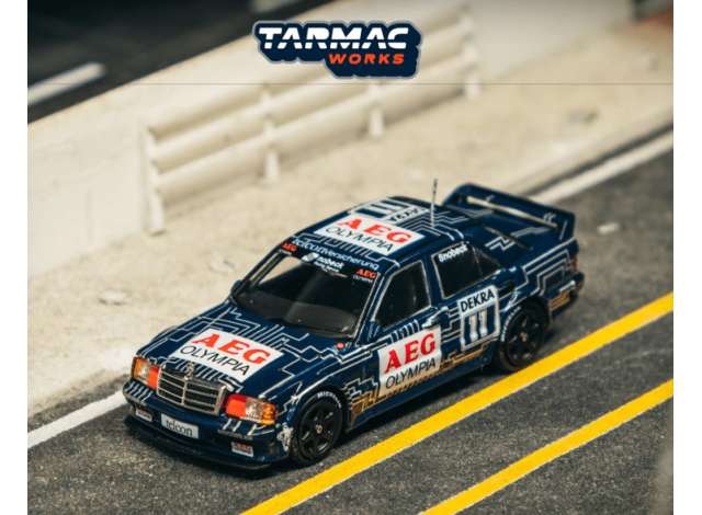 PRE-ORD3R Tarmac Modeliukas 1/64 Mercedes-Benz 190 E 2.5-16 EVO 1, #11 Dany Snobeck DTM 1989, blue/white/red