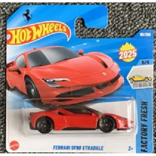 Hot Wheels Mainline Modeliukas Ferrari SF90 Stradale Red (yra Sandėlyje)
