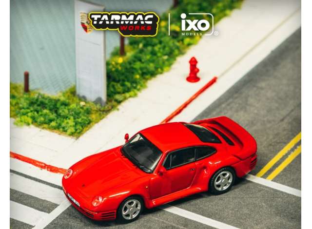 PRE-ORD3R Tarmac Modeliukas 1/64 Porsche 959, red
