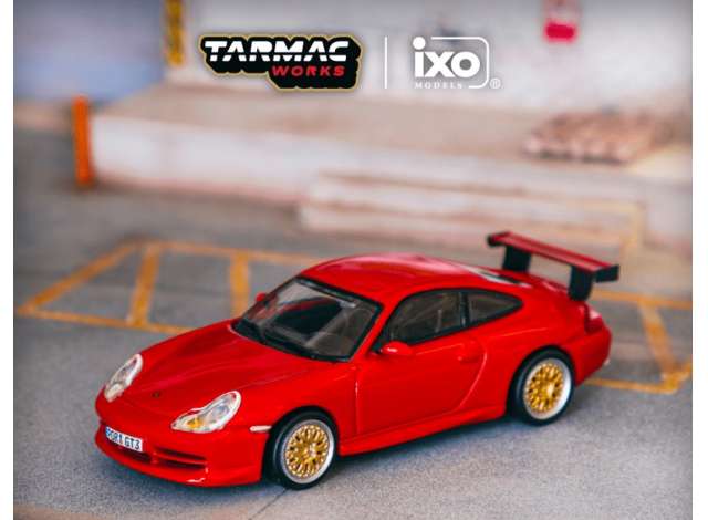 PRE-ORD3R Tarmac Modeliukas 1/64 Porsche 911 GT3 (996), red