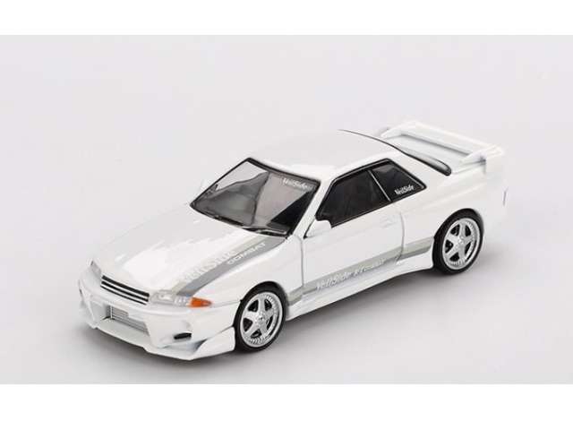 PRE-ORD3R Mini GT Modeliukas 1/64 2011 Nissan Skyline GT-R (R32) Veilside Combat C-I, white