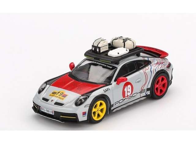 PRE-ORD3R Mini GT Modeliukas 1/64 2024 Porsche 911 (992) Dakar *Uncle Rally*, various