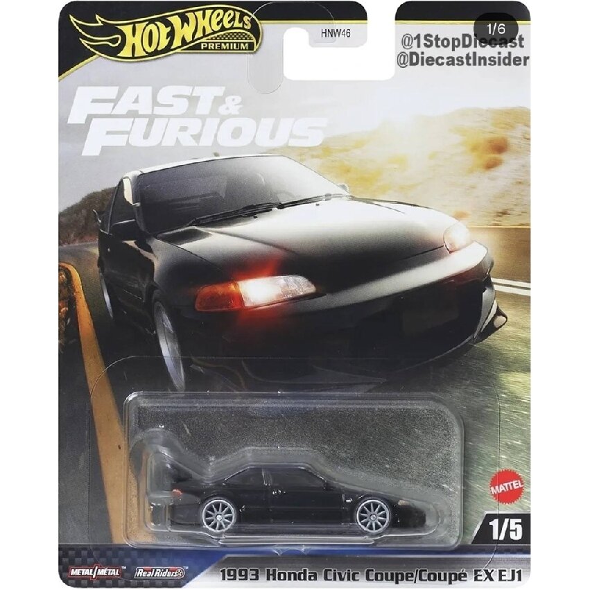 PRE ORDER Hot Wheels Fast and Furious Modeliukas 1993 Honda Civic Coupé EX [EJ1]