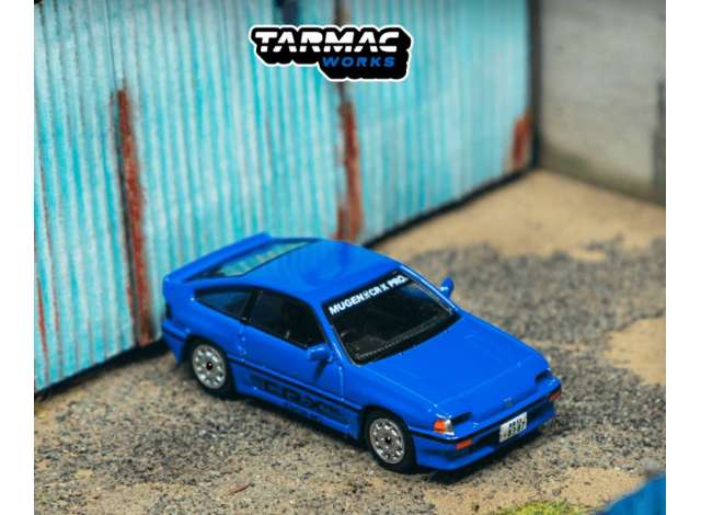 PRE-ORD3R Tarmac Modeliukas 1/64 Honda Ballade Sports MUGEN CR-X PRO, blue