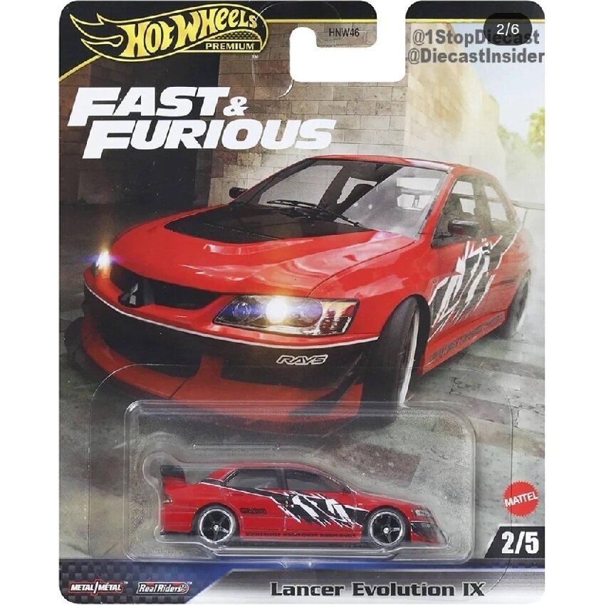 PRE ORDER Hot Wheels Fast and Furious Modeliukas 2003 Mitsubishi Lancer Evolution IX red