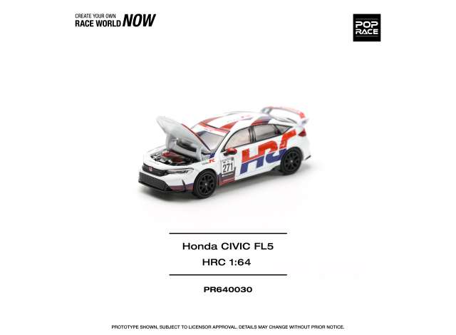 PRE-ORD3R Tarmac Modeliukas 1/64 Honda Civic Type R (FL5) #271, white/red/blue
