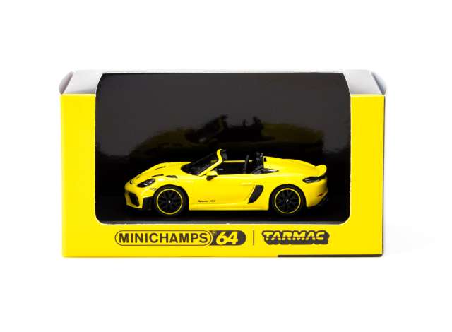 PRE-ORD3R Tarmac Modeliukas 1/64 Porsche 718 Spyder RS, racing yellow
