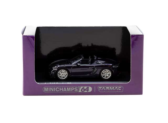 PRE-ORD3R Tarmac Modeliukas 1/64 Porsche 718 Spyder RS, viola metallic