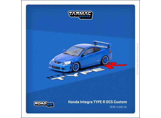 PRE-ORD3R Tarmac Modeliukas 1/64 Honda Integra TYPE R DC5 Custom, blue metallic