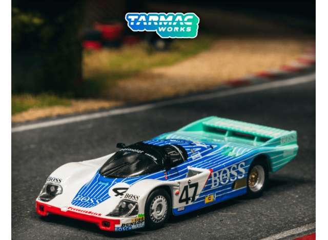 PRE-ORD3R Tarmac Modeliukas 1/64 Porsche 956 #47 Le Mans 1984, blue/white/red