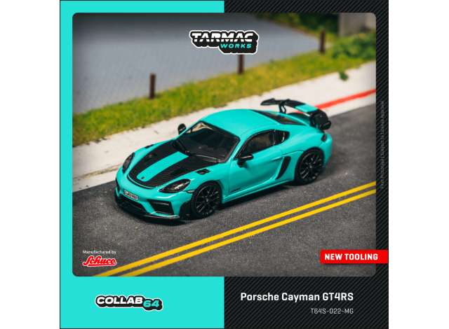 PRE-ORD3R Tarmac Modeliukas 1/64 Porsche Cayman GT4RS, mint green