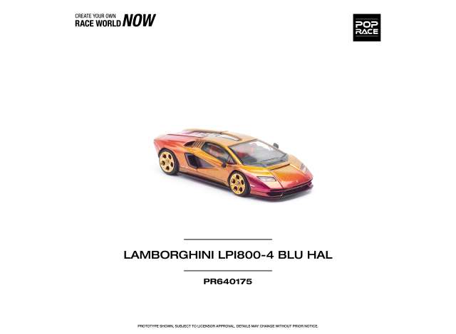 PRE-ORD3R Tarmac Modeliukas 1/64 Lamborghini Countach LP 800-4 Blu Hal