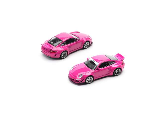 PRE-ORD3R Tarmac Modeliukas 1/64 Porsche RWB 997, pink