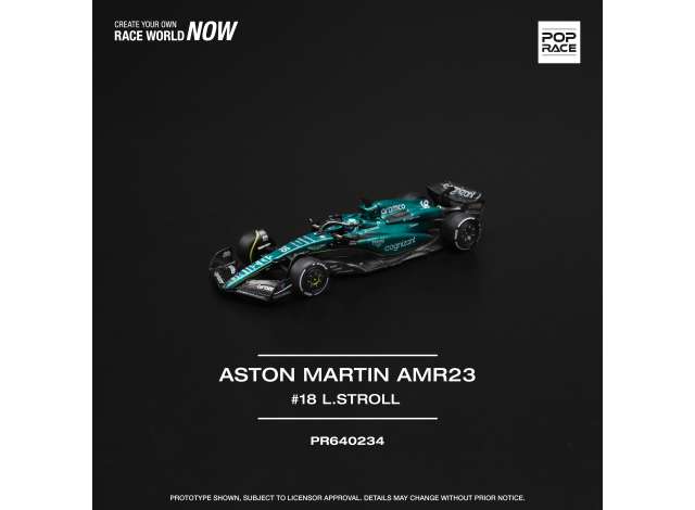 PRE-ORD3R Tarmac Modeliukas 1/64 Aston Martin AMR23 #18 Lance Stroll, green/black