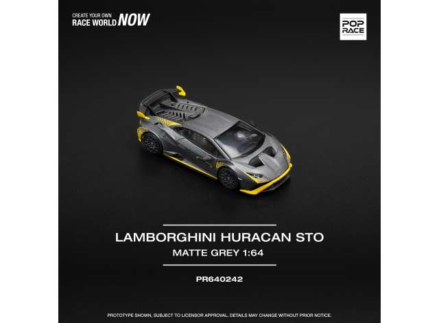 PRE-ORD3R Tarmac Modeliukas 1/64 Lamborghini Huracan STO, matte grey