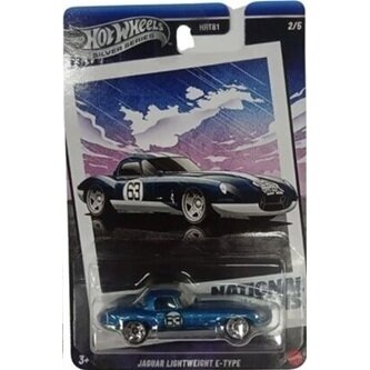 Hot Wheels Silverline National Icons Modeliukas Jaguar Lightweight E-Type (yra Sandėlyje)