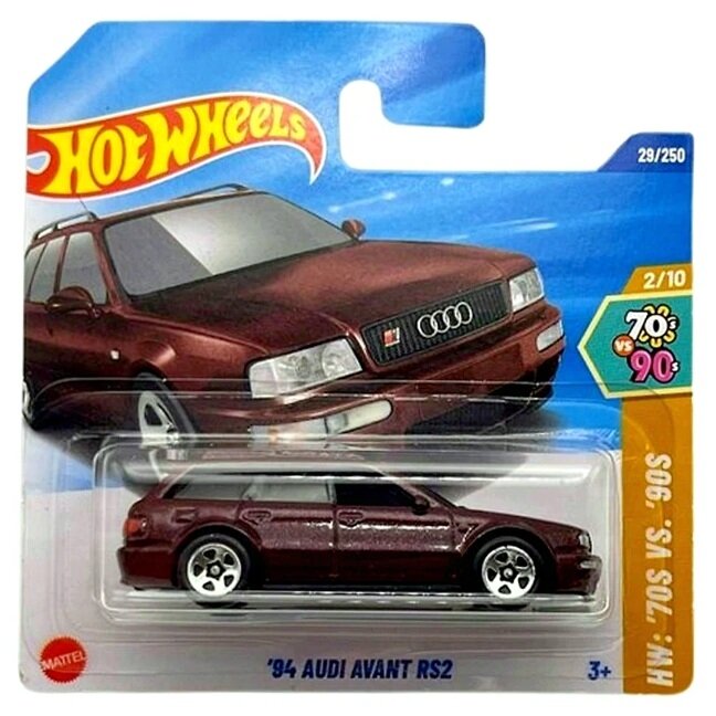 Hot Wheels Mainline Modeliukas 94 Audi Avant RS2 Dark red (yra sandėlyje)