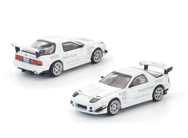 PRE-ORD3R Tarmac Modeliukas 1/64 Mazda RX7 FC3S Re-Amemiya, white