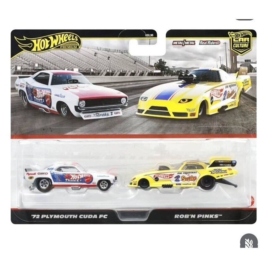 PRE ORDER Hot Wheels Premium 2-pack Modeliukas Rob Pinks & 72 Plymouth
