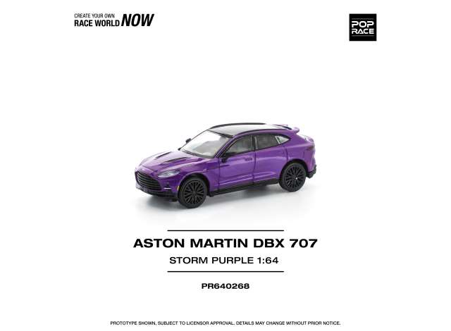 PRE-ORD3R Tarmac Modeliukas 1/64 Aston Martin DBX 707, storm purple
