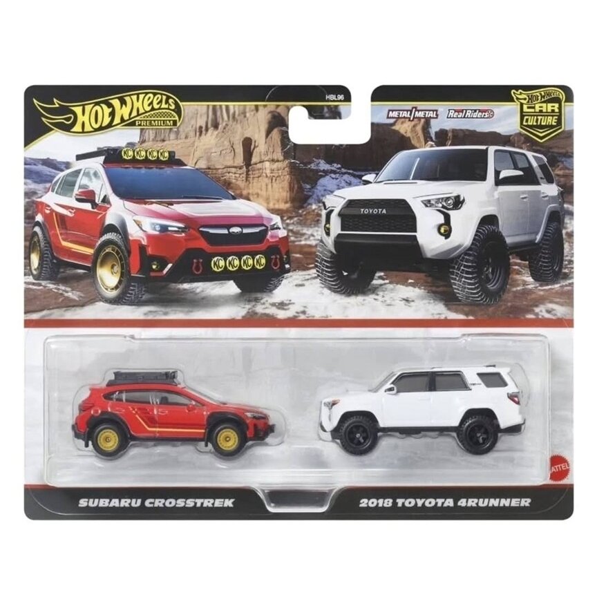 PRE ORDER Hot Wheels Premium 2-pack Modeliukas Subaru Crosstrek and 2018 Toyota 4runner