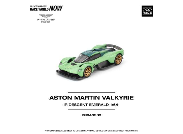 PRE-ORD3R Tarmac Modeliukas 1/64 Aston Martin Valkyrie, Iridescent emerald