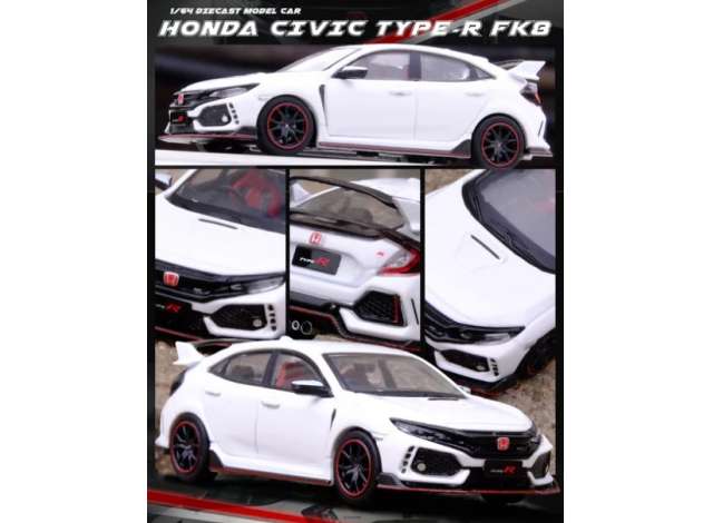 PRE-ORD3R Inno64 Modeliukas 1/64 Honda Civic Type-R (FK8), white