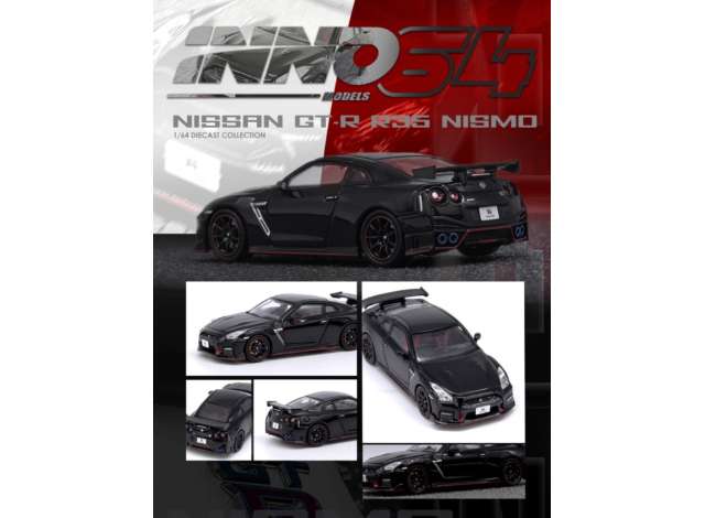 PRE-ORD3R Inno64 Modeliukas 1/64 Nissan GT-R (R35) NISMO, black