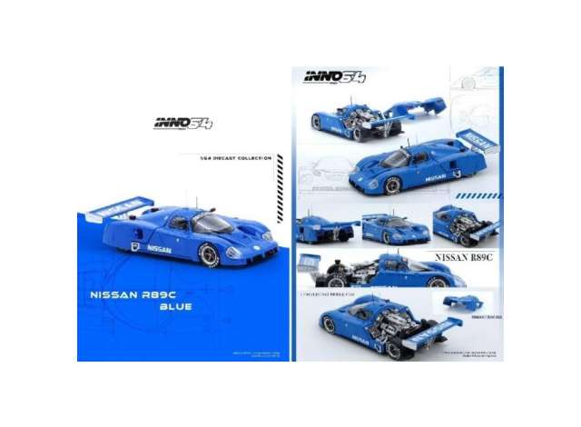 PRE-ORD3R Inno64 Modeliukas 1/64 Nissan R89, blue