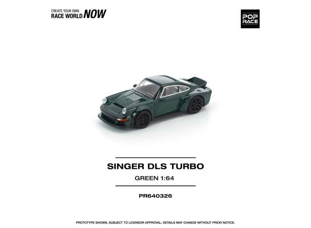 PRE-ORD3R Tarmac Modeliukas 1/64 Singer DLS Turbo, green