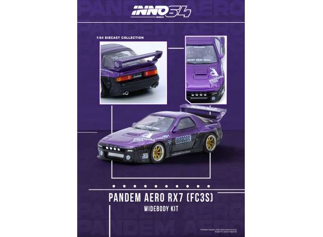 PRE-ORD3R Inno64 Modeliukas 1/64 Mazda RX7 (FC3S) *Pandem Rocket Bunny*, purple