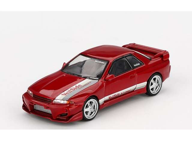 PRE-ORD3R Mini GT Modeliukas 1/64 Nissan Skyline GT-R (R32) *VeilSide
Combat C-I*, Gem Red