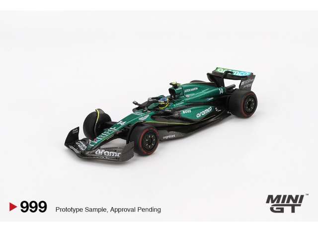 PRE-ORD3R Mini GT Modeliukas 1/64 2024 Aston Martin AMR24 #14 Fernando Alonso Bahrain GP, green