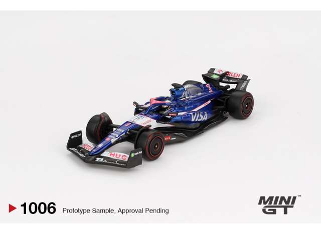 PRE-ORD3R Mini GT Modeliukas 1/64 2024 RB VCARB 01 #3 Daniel Ricciardo F1 2024 Bahrain GP, blue/white