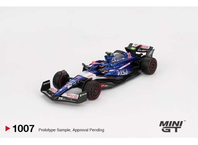 PRE-ORD3R Mini GT Modeliukas 1/64 2024 RB VCARB 01 #22 Yuki Tsunoda F1 2024 Bahrain GP, blue/white
