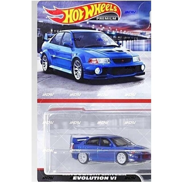 IŠPAKUOTAS!!!   Hot Wheels Premium 2-pack Modeliukas Mitsubishi Lancer Evolution VI (yra Sandėlyje)