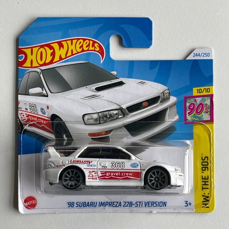 Hot Wheels Mainline Modeliukas '98 Subaru Impreza 22B-Sti white short card (yra Sandėlyje)