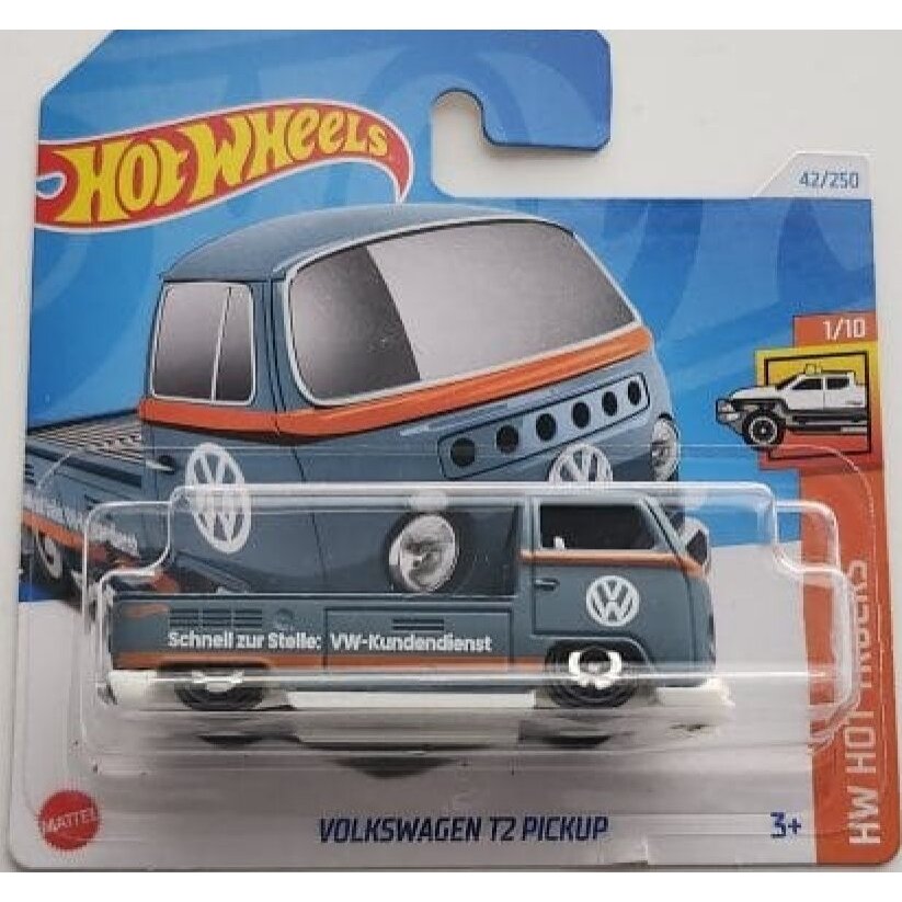 Hot Wheels Mainline Modeliukas Volkswagen T2 Pickup blue short card (yra sandėlyje)