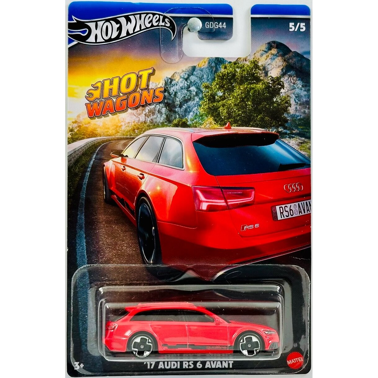 Hot Wheels Mainline Hot Wagons Modeliukas 17 Audi RS 6 Avant red (yra sandėlyje)
