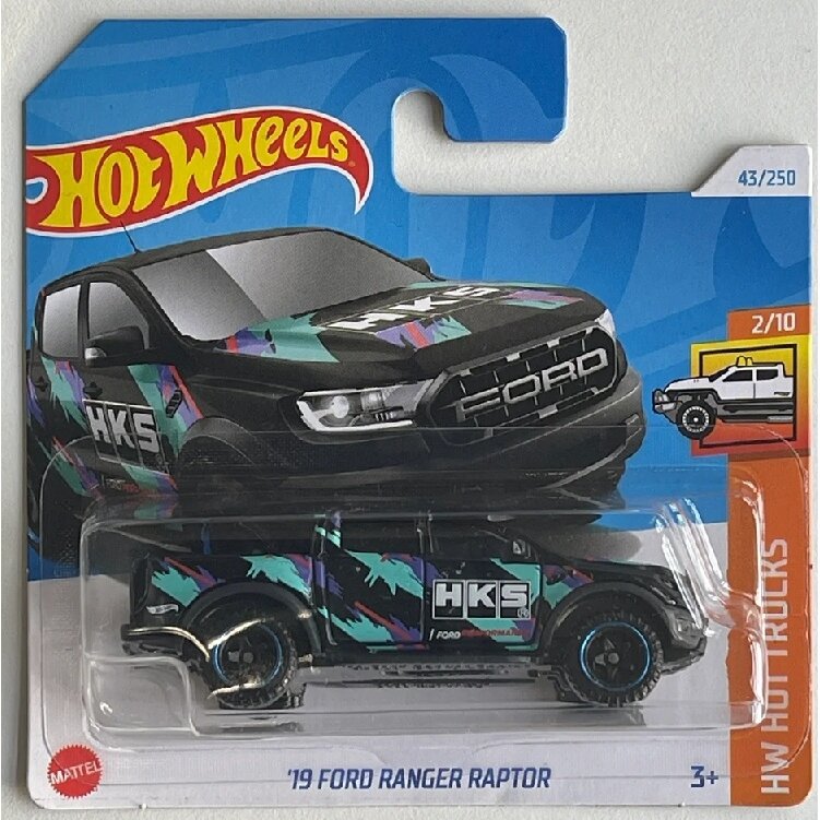 Hot Wheels Mainline Modeliukas 19 Ford Ranger Raptor HKS Short card (yra Sandėlyje)