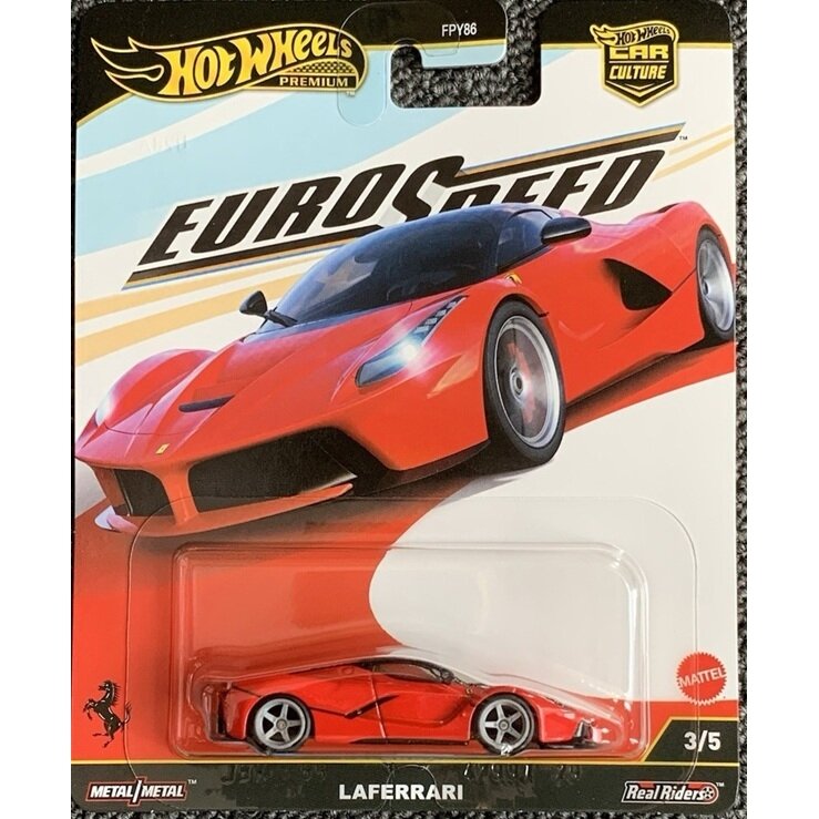 PRE-ORDER Hot Wheels Premium Car Culture Euro Speed Modeliukas Ferrari Laferrari Red