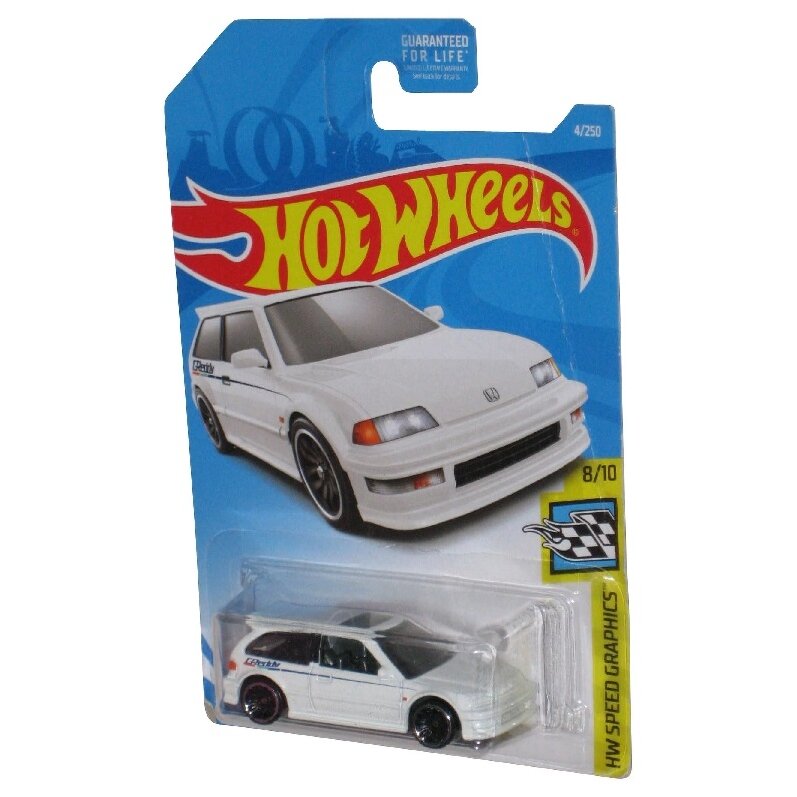 Hot Wheels Mainline Modeliukas 90 Honda Civic EF white (kortelė 9/10)