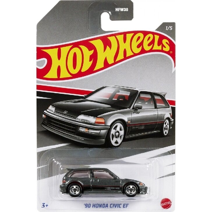 Hot Wheels Mainline Modeliukas 1990 Honda Civic EF Grey (yra Sandėlyje)