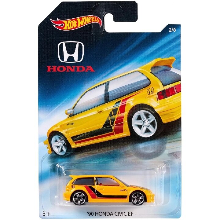 Hot Wheels Mainline Modeliukas 1990 Honda Civic EF Yellow (yra Sandėlyje)
