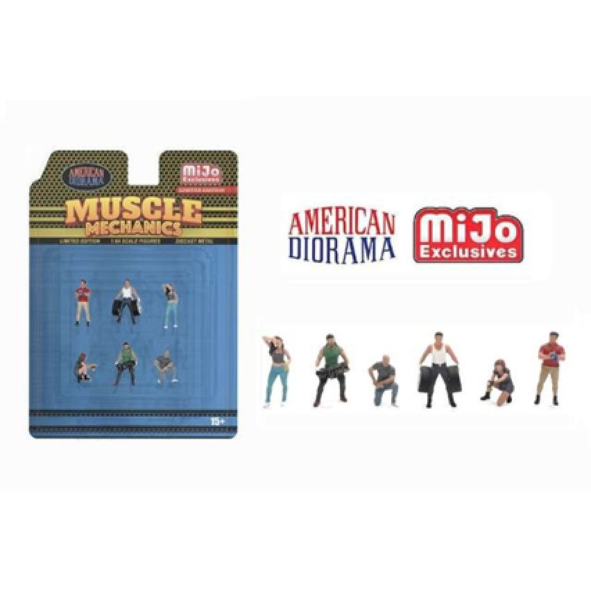 American Diorama Figūrėlės Muscle Mechanic Set, Diecast Figure's (yra Sandėlyje)
