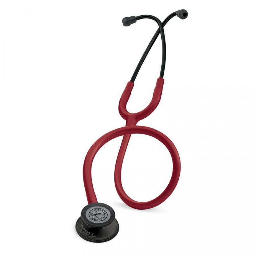 Littmann Classic III, 5868, specialios laidos juodas ir Burgundijos raudoas stetoskopas