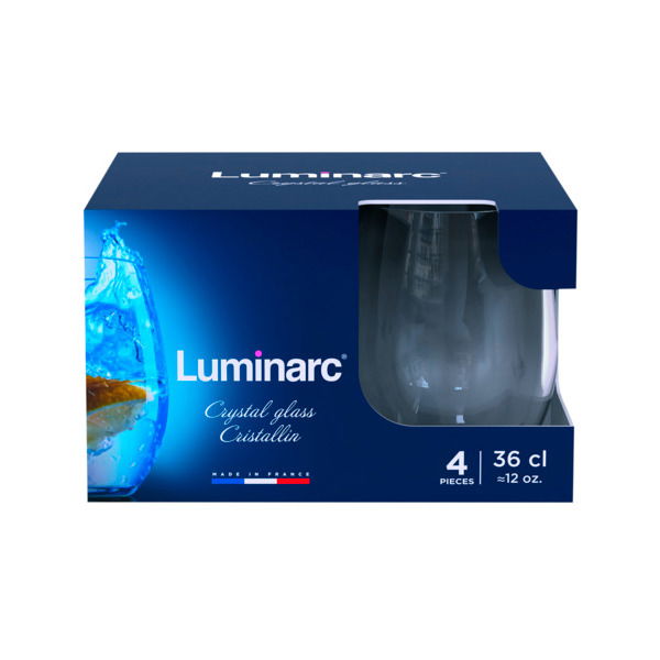 Krištolinės stiklinės LUMINARC MENADES, 360 ml, 4 vnt