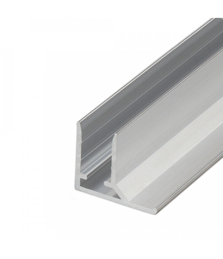 Polikarbonato užbaigimo profilis F 16x6320 mm aliuminis